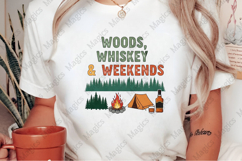 Woods, Whiskey &amp; Weekends | Camping PNG | Camper Sublimation Product Image 2