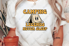 Camping Legends Never Sleep | Camping PNG|Camper Sublimation Product Image 2