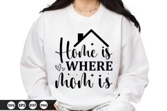 Home is where mom is - Mother&#039;s Day SVG Design Product Image 1