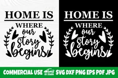 Home is Where our Story Begins , family quotes sign Product Image 1