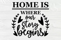 Home is Where our Story Begins , family quotes sign Product Image 2