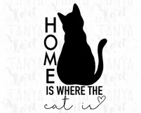Home Is Where The Cat Is Png Instant Download for Digital Product Image 4