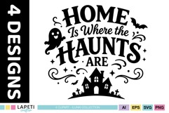 Welcome To Our Haunted Home Halloween sign design