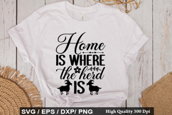 Home is where the herd is - Goat SVG Design Product Image 1