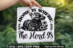 Home Is Where The Herd Is - Heifer SVG Design Product Image 1