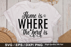 Home is where the herd is - Goat SVG Design Product Image 1