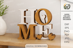 Home Stand Decor Laser Cut. Standing Decor SVG Product Image 1