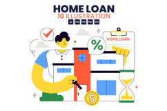 10 Home Loan Illustration Product Image 1