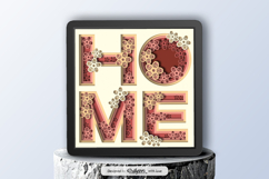 HOME of Flowers Layered Shadow Box SVG Product Image 1