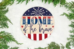Home of the brave SVG Design,Patriotic decor,Patriotic SVG Product Image 3