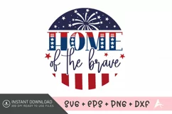 Home of the brave SVG Design,Patriotic decor,Patriotic SVG Product Image 1