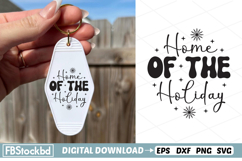 Home of the Holiday Keychain SVG, Christmas Keychain SVG Product Image 1