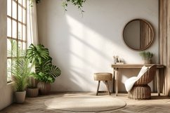 Scandinavian Interior Home Office with Plants &amp; Vases Product Image 1