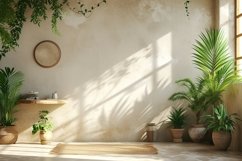 Scandinavian Interior Home Office with Plants &amp; Vases Product Image 1