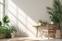 Scandinavian Interior Home Office with Plants &amp; Vases Product Image 1