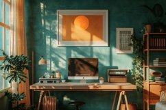Scandinavian Interior Home Office with Plants &amp; Vases Product Image 1