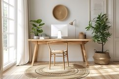 Scandinavian Interior Home Office with Plants &amp; Vases Product Image 1