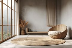 Scandinavian Interior Home Office with Plants &amp; Vases Product Image 1