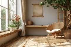 Scandinavian Interior Home Office with Plants &amp; Vases Product Image 1