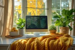 Scandinavian Interior Home Office with Plants &amp; Vases Product Image 1