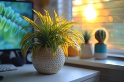 plant vase on the computer table Product Image 1