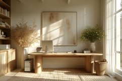 Scandinavian Interior Home Office with Dried Flowers Vases Product Image 1