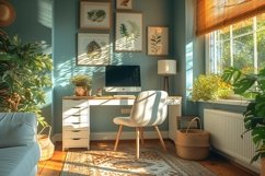 Home Office room computer vases on the table Product Image 1