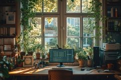 Minimalist Design with Desk &amp; Frame Product Image 1