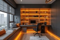 Home office room with chair &amp; Book on the table Product Image 1