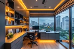 Home office room with chair &amp; Book on the table Product Image 1