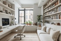 Home office room with chair &amp; laptop Book on the table Product Image 1