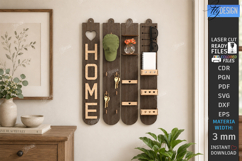 Home Organizer Key Holder Rack Laser Cut Bundle | Wall Decor Product Image 12