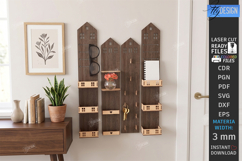 Home Organizer Key Holder Rack Laser Cut Bundle | Wall Decor Product Image 4