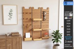Home Organizer Key Holder Rack Laser Cut Bundle | Wall Decor Product Image 5
