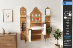 Home Organizer Key Holder Rack Laser Cut | Wall Decor Product Image 1