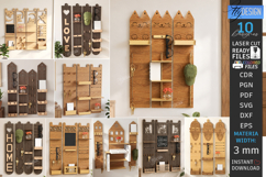 Home Organizer Key Holder Rack Laser Cut Bundle | Wall Decor Product Image 1