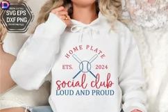Home plate ets 2024 social club loud and proud SVG Product Image 1