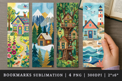 Home bookmarks printable sublimation bookmark design Product Image 1