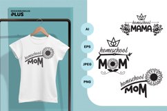 Homeschool Mom, Lettering with Sunflower, Set of 3 Product Image 1