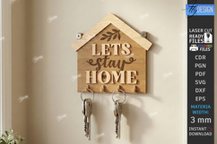 Wall Key Holder Laser Cut | Housewarming Gift | Key Hanger Product Image 1