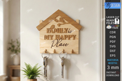 Wall Key Holder Laser Cut | Housewarming Gift | Key Hanger Product Image 1