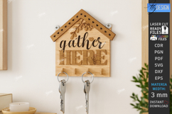 Wall Key Holder Laser Cut | Housewarming Gift | Key Hanger Product Image 1