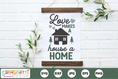 Home SVG on a wall hanging 