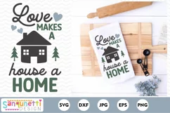 home SVG design on a hand towel