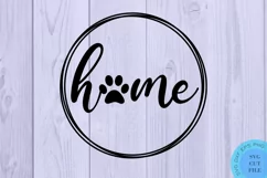 Home Paw Print Farmhouse Pet Sign Svg Pet Welcome Sign Svg Product Image 2