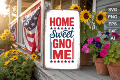 Home Sweet Gnome SVG File | 4th of July Porch Sign SVG Product Image 2