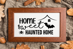 Home Sweet Haunted Home Sign SVG, Farmhouse Halloween Sign Product Image 3
