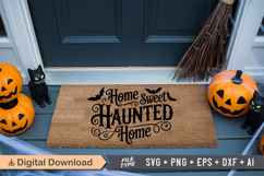 Home Sweet Haunted Home SVG | Halloween Doormat SVG Product Image 4