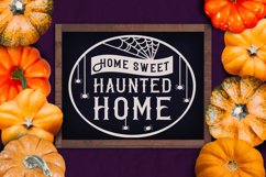 home sweet haunted home svg white on black