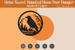Raven Home Sweet Haunted Home Door Hanger Product Image 3